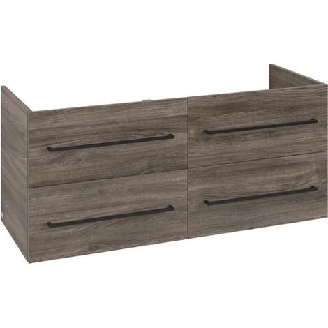 Meuble vasque VB US Avento 1180 x 514 x 484 mm avec 4 tiroirs intégrés, finition chêne pierre