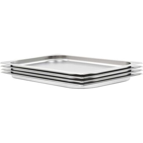 Contenants alimentaires standard, lot de 4, GN 1/1, 20 mm, acier inoxydable (1/5)