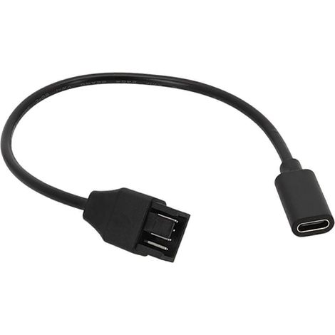 USB-C-auf-3-Pin-/4-Pin-Lüfteradapterkabel, Stromkabelanschluss, 3-Pin-/4-Pin-Lüfter-auf-Typ-C-Verlängerungskabel, mehrfarbig (1/5)