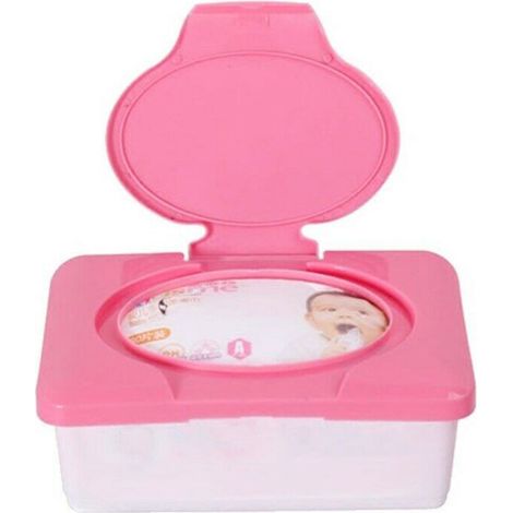 Boîte Rangement Serviettes - Boîte Porte-Lingettes avec Couvercle Fermoir - Pour Lingettes Humides 80 Pièces - ABS - Usage Intérieur et Automobile (1/5)