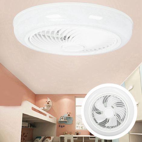 Ventilador de techo con LED – Diseño moderno, luz encapsulada – Control remoto, regulación continua de intensidad, programación inteligente (110–265 V) (1/5)