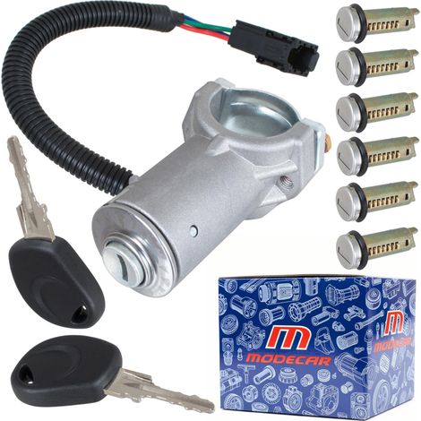 Contacteur d'allumage complet pour Iveco Daily IV (2006-2012) + 6 inserts de verrouillage + jeu de 2 clés
