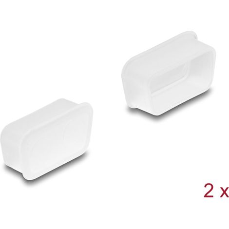 Delock Cubierta protectora para D-Sub 9 / D-Sub 15 VGA hembra 2 piezas en transparente