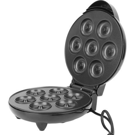 TRADE SHOP - Mini Donut Maker 1000w Antiaderente Riscaldamento A Doppia Faccia Elettrico 7 Ciambelle - (1/5)