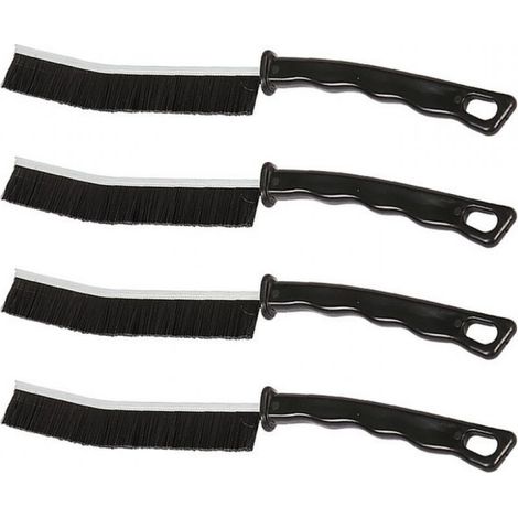 Brosse de Nettoyage des Interstices 4 pièces, Brosse Nettoyage Salle de Bainbrosse Joint Carrelag, Brosse de Nettoyage à Poils Durs pour Rainure Fenetre, Salle de Bain, Toilettes, Cuisine (1/4)