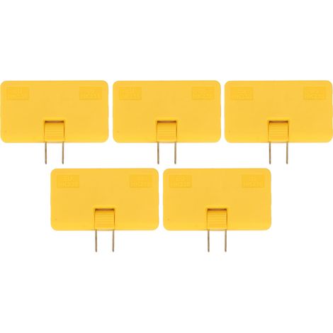 5 Adaptateurs Secteur USA 1 vers 3 Prise Voyage Convertisseur 180° Rotation 110-250V Jaune (1/5)