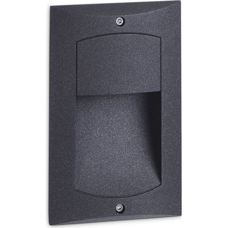 Foco empotrable de pared LARA Ver. Hood LED SMD 4 W 150 lm 3000 K CRI80 IP65 95° Antracita (1/3)