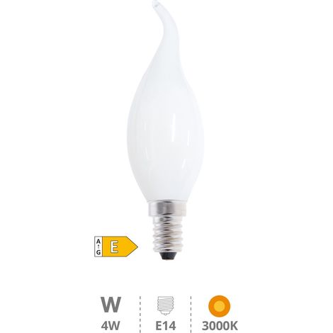 Bombilla LED vela soplo de viento Serie Cristal 4W E14 3000K (1/3)