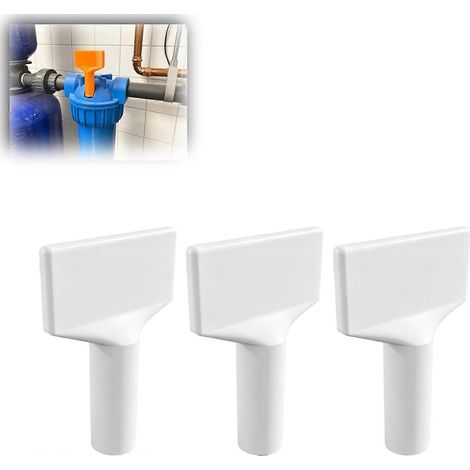 Outil de purge pour filtre à eau domestique ouvre-soupapes de décharge de pression compatible avec filtres à eau domestiques blanc