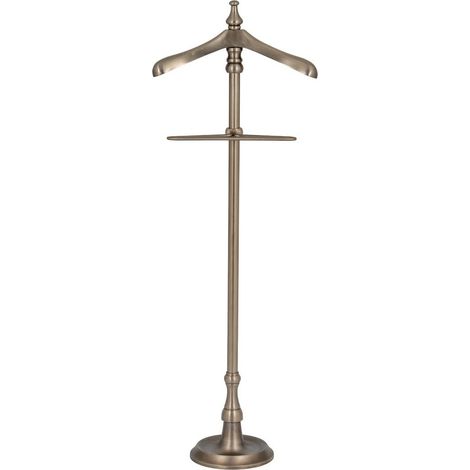 Antiqued Valet Stand - Metal - L6 x W45 x H132 cm - Silver