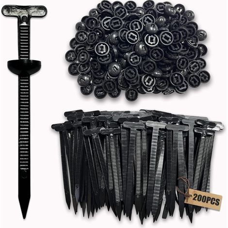 200PCS Serre Cable Nylon Universal Cable Tie Buckle Attaches Autobloquantes Universelles en Nylon Rivets en Plastique pour Réparation Automobile Fixation Rapide et Trou (1/5)