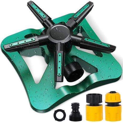 Arroseur de Jardin - Arrosage Automatique Gardena pour Un Arrosage à 360 Degrés à 5 Bras Oscillant - Arroseur Rotatif d'eau avec 20 Buses, Système de D'irrigation Pelouse de Jardin-Chrom (1/5)