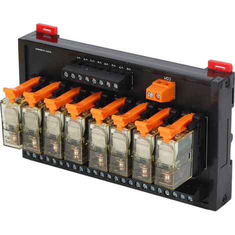 Module de carte de commande PLC 8 voies, 1 ouvert, 1 fermé, relais intermédiaires, 250 V CA