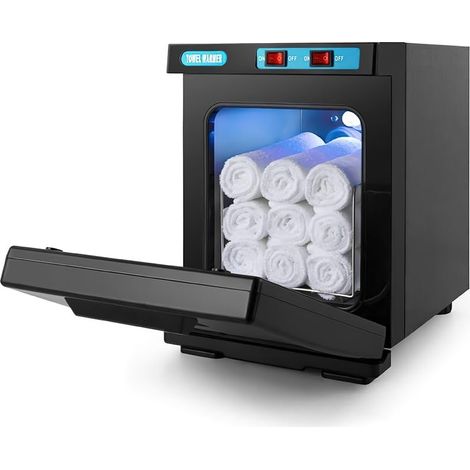 Handtuchwärmer, UV-Handtuchwärmer 10/23 l, Desinfektionsschrank, Heißhandtuchsterilisator, 360° beheizte Handtücher, professioneller 176°F beheizter Schrank für Schönheitssalons und Spas