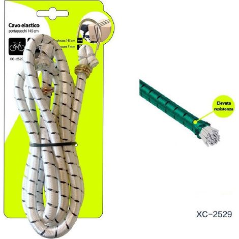 Trade Shop - Cavo Cinghia Elastica Portapacchi Da 145 Cm Per Bicicletta Moto Ganci Xc-2529 -