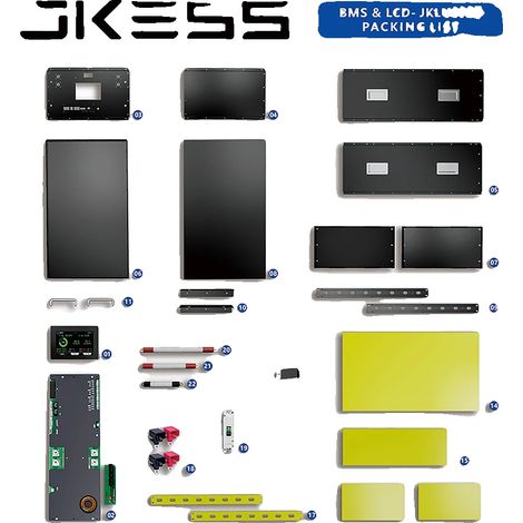 Boîte de stockage de batterie, compatibilité système 48V, capacité 15KWH, BOÎTE et BMS et LCD (1/2)