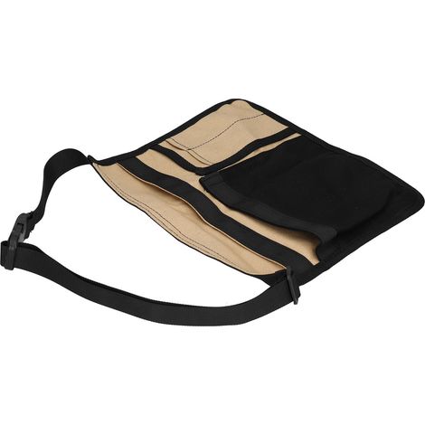 Werkzeuggürteltasche, leichte Mehrfachtasche aus Oxford-Gewebe für Garten, Klettern und Outdoor-Aktivitäten (Schwarz/Khaki) (1/5)