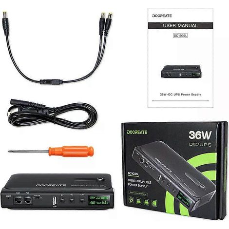 DC1036L 36W USV (Unterbrechungsfreie Stromversorgung) 5V 9V 12V 24V WLAN-Router Optisches Backup-Ladegerät (ohne Akku) (1/4)