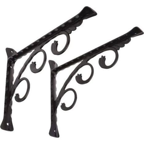 Lntyq Lot de 2 Equerres Etageres Murale,Supports d'Étagère d'Installation,Equerre Charge Lourde En Métal,Supports Triangulaires Angulaires Droits de 90 Degrés(12 × 15 cm) (1/5)
