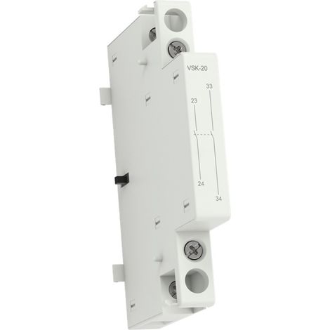 Contact auxiliaire pour contacteur double 2xNO bicolore 2x6A universel (1/2)