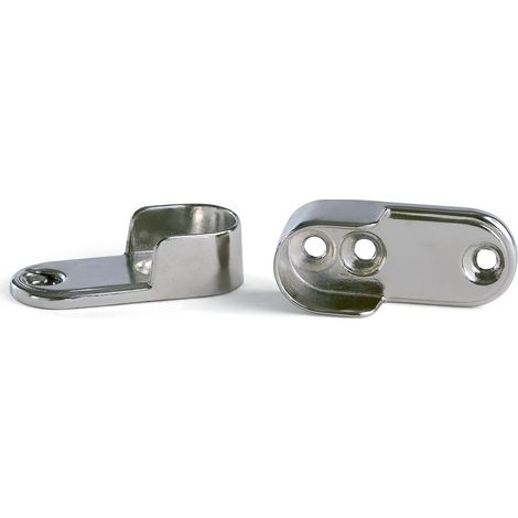 Boîte de : 10 Unités CONDITIONNEMENT Support Barre 30X15 ET 20X15 Côté Nickelé (1/2)