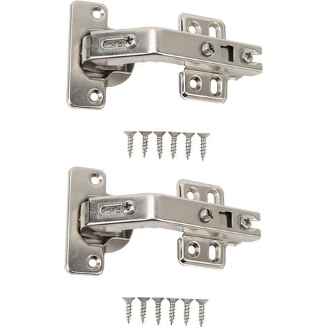 Charnière 135° - Pour Porte D'angle - Acier Laminé À Froid - 4 Trous - Charge Max 8 Kg - Durée De Vie 50 000 Cycles - Lot De 2 (1/5)