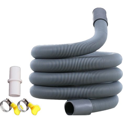 Rallonge de tuyau de vidange universelle de 3 m avec raccords et colliers pour lave-linge et lave-vaisselle (1/5)
