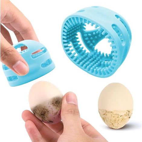 1 pièce Brosses à œufs en silicone, poils souples et adaptés à toutes les tailles d'œufs, y compris canard, pour cuisine domestique et petit élevage (1/5)