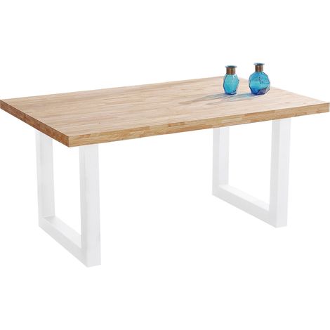 Table à manger fixe Loft Nordic Chêne / Blanc. (1/3)