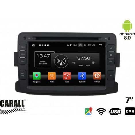 Autoradio Android 8,0 Dacia Duster GPS DVD USB SD WI-FI Bluetooth Navigatore (1/3)