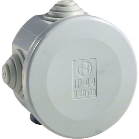 boite de dérivation - a tétines - diamètre 60 mm - gris - boite étanche - iboco 05530