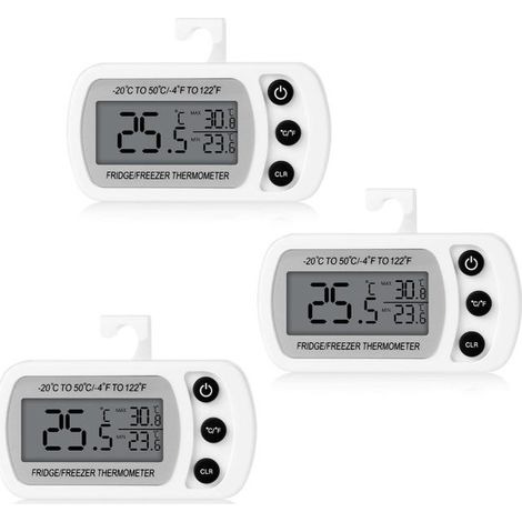 Thermomètre Numérique Magnétique 3 Pièces pour Réfrigérateur et Cuisine,Écran LCD,Idéal Cuisine Restaurant Bar Café (1/5)