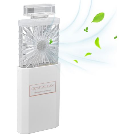 Ventilateur Portable 3 Vitesses 【Puissant Éclairage】 USB Rechargeable Compact 【Design Unique】 ABS Pour Voyage Bureau Maison (1/5)