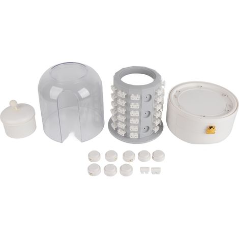 Boîte de Rangement pour Bijoux Femme - Écrin à Boucles d'Oreille Grande Capacité Antipoussière Blanc
