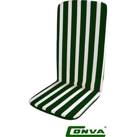 Cuscino Monoblocco Alto da Spiaggia Verde Bianco 120x47x2,5cm