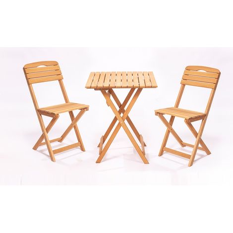Ensemble table et chaises de jardin marron (1/5)