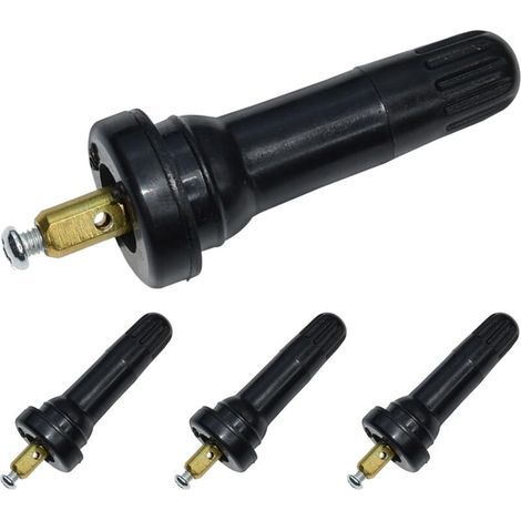 Lot de 4 valves de capteur de pression des pneus TPMS Bûches de valve durables avec accessoires de montage Ajustement universel pour voitures (1/5)