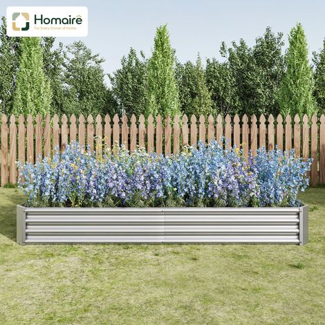 HOMAIRE Hochbeet Metall aus robustem Stahlblech für Garten, mit Rostschutz, langer Haltbarkeit und stabilem Design, Bausatz ohne Boden, ideal für Gemüse, Kräuter & Blumen