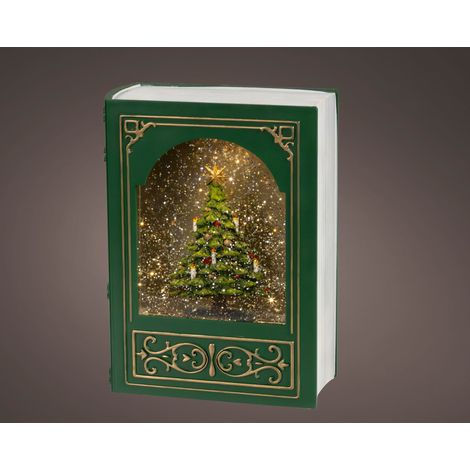 Libro LED water spinner 7 x 17 x 23,5 cm verde Peraga Christmas