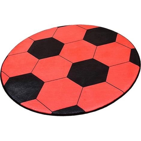 1 Pièce Tapis Rond Polyester avec Motif Football Tapis pour Maison et Magasin et Antidérapant pour Décoration et Détente (1/5)
