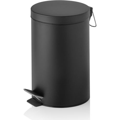 Poubelle à pédale avec bac plastique Ø 29 cm 20 ltr époxy métal polyester - Was Germany (1/2)