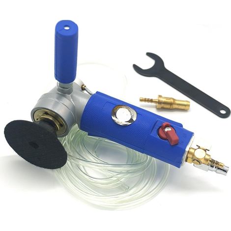 Ponceuse à air pneumatique Professionnelle alimentée en Eau de Type 3 "4" Pouces, meuleuse de polisseuse à air Humide, Vitesse Libre: 0-4300 TR/Min(Red 3 inch) (1/5)