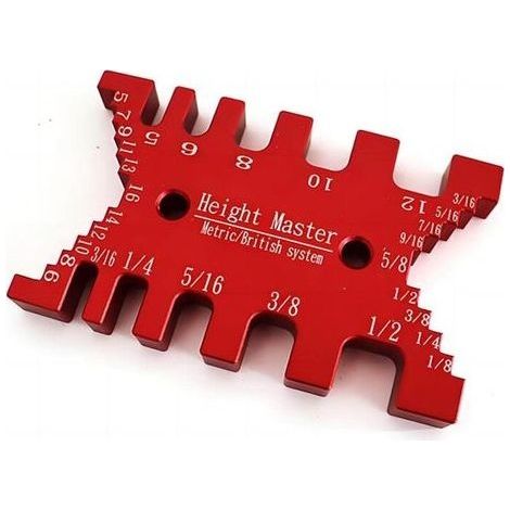 Pince à queue d'aronde en aluminium, calibre de tension métrique et impérial pour mesurer la hauteur de la table de scie à bois, outil de mesure de précision de l'écartement de la machine (1/5)