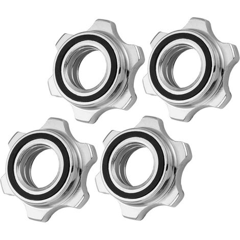 Lot de 4 écrous antidérapants pour haltères et barres, double (1/5)