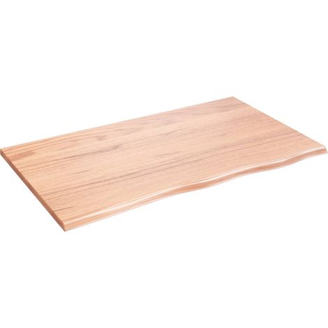 Maison Exclusive - Piano Bagno Marrone Chiaro 100x60x2 cm Legno Massello Trattato