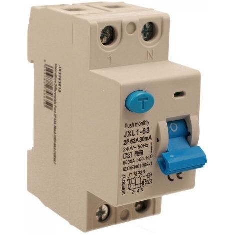 ETTROIT Interruttore Differenziale Puro 2P 63A 30mA 220V-6KA Curva F - JX3263610