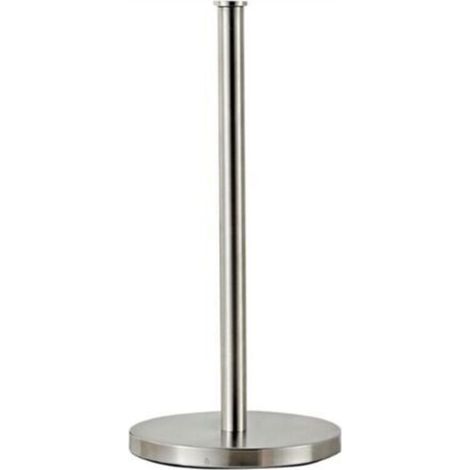 Porte-papier toilette sur pied pour cuisine - Porte-rouleau de papier toilette classique - Porte-papier toilette avec support pour 3 rouleaux de rechange - Argent brossé
