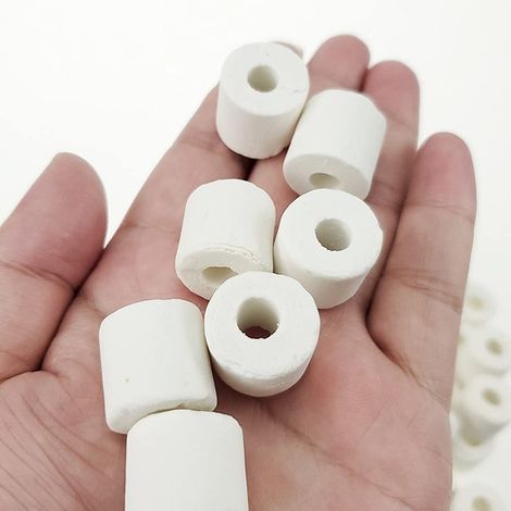 Bagues filtrantes en céramique pour aquarium Médias filtrants biologiques pour filtre de bassin et aquarium d'eau douce ou salée