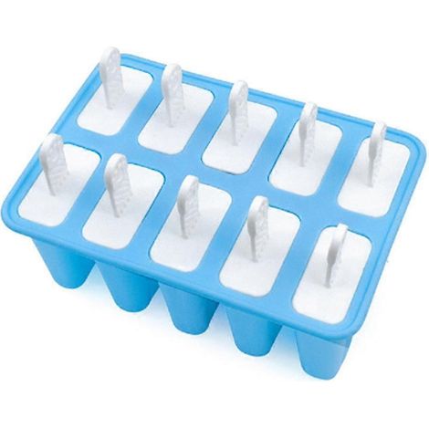 Moules à glace, paquet de 10, sans silicone, faciles à démouler, 10 bâtonnets de glace se démoulent facilement. (1/5)