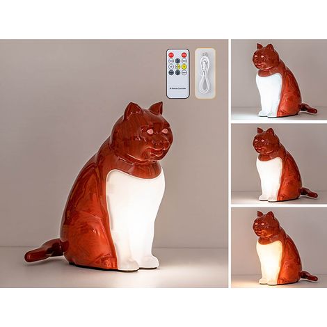 Veilleuse Chat Rechargeable - LED Douce - Diffuseur Dhuiles Essentielles - Haut-Parleur Son Apaisant - Pour Chambre À Coucher - 1 Pièce (1/5)